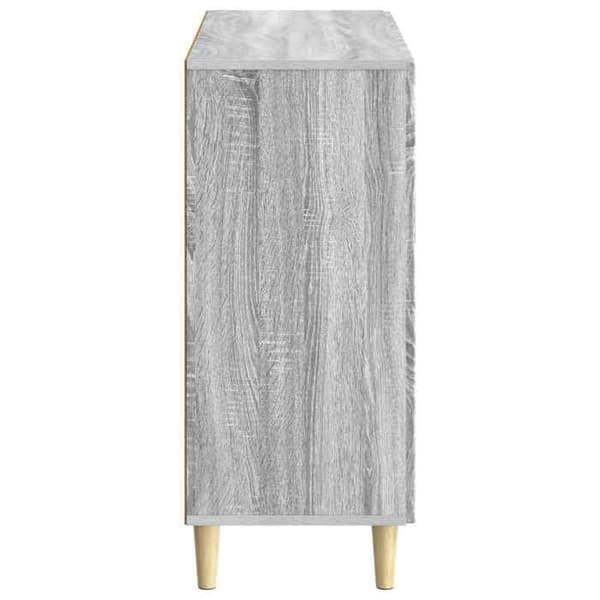 vidaXL Buffé Sonoma grå 89 x 34,5 x 80 cm Ingenjörsträ 894651