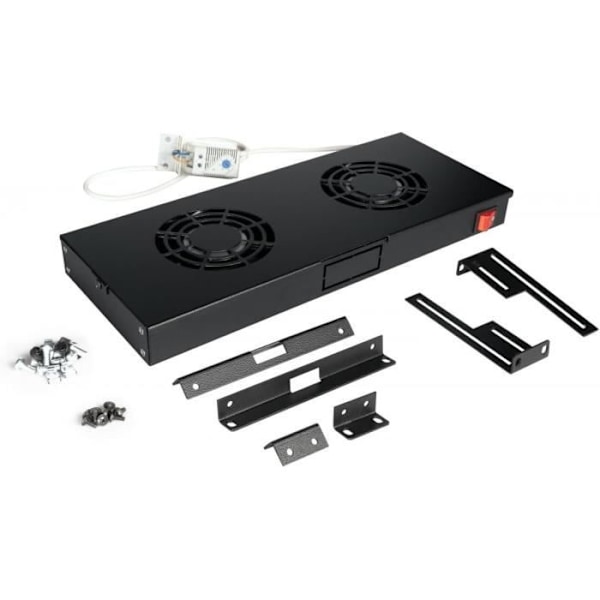 Fläktmodul - Utrustning - EZF-2-B - 4 vägar - RAL9005 - Termostatbrytare