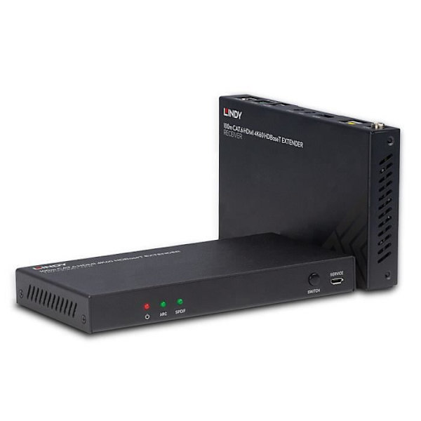 LINDY HDMI 4K60 Extender över RJ45 HDBaseT upp till 100m - Ljud / IR / RS232