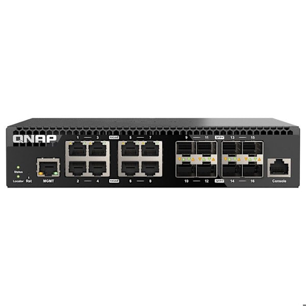 QNAP QNAP QSW-M3216R-8S8T Svart