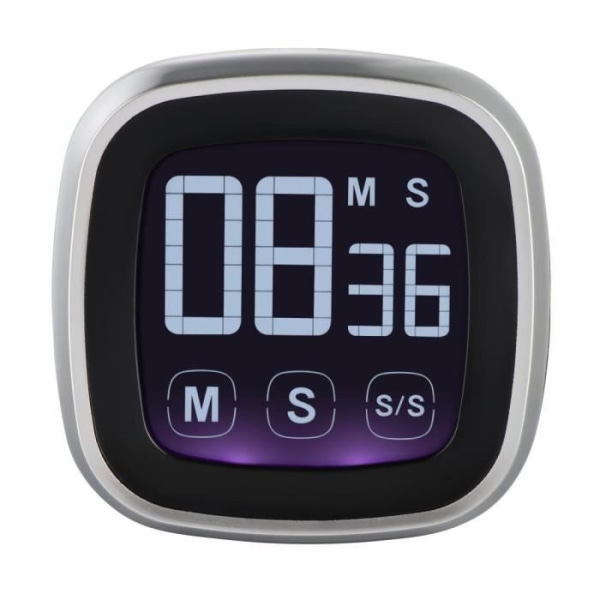 Köks timer - Touch - Silver/Svart - Digital - Touchscreen - Programmerbar upp till 99 min Silver/svart