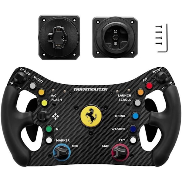 Ratt - THRUSMASTER - Ferrari 488 GT3 Wheel Add-On - Svart och Röd Svart