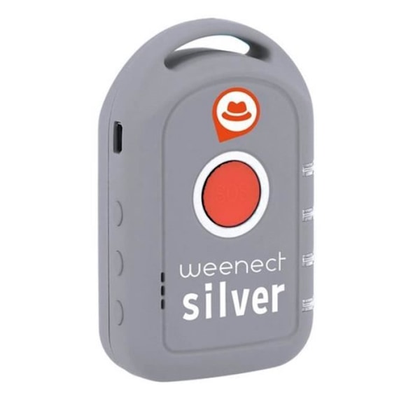 GPS-spårare för seniorer Weenect Silver - Obegränsad plats och varningsknapp