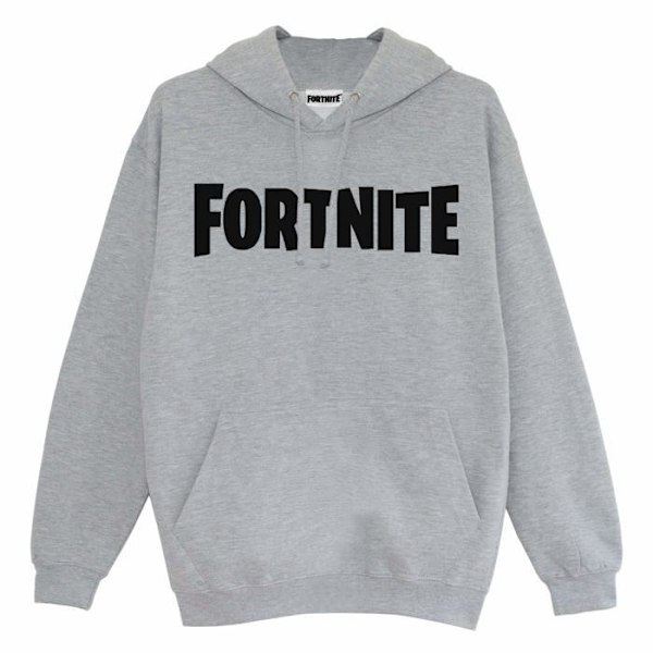 Fortnite Sweatshirt - FOR00154MHD06 - Popgear Text-Logo Luvtröja herr Grå China Pullover Heather Grey S