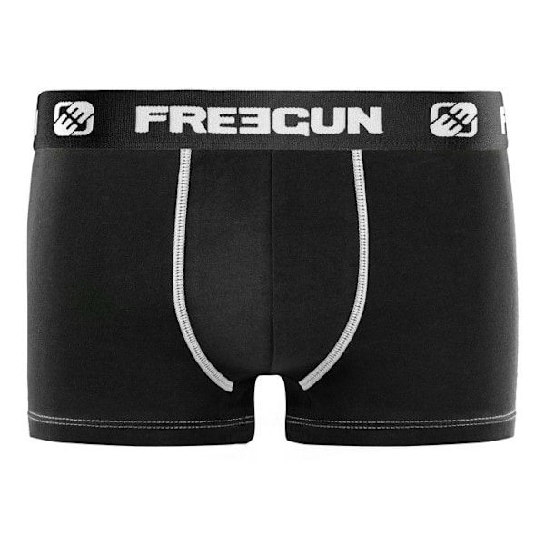 Boxershorts i bomull för män - FREEGUN - Paket med 6 - Komfort och stretch - Brett midjeband Blå jag