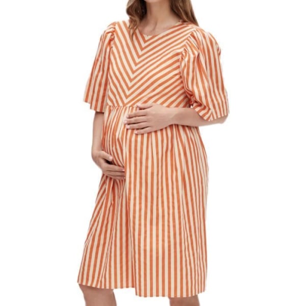 Beige/orange klänning för kvinnor Mamalicious Felicity - jag