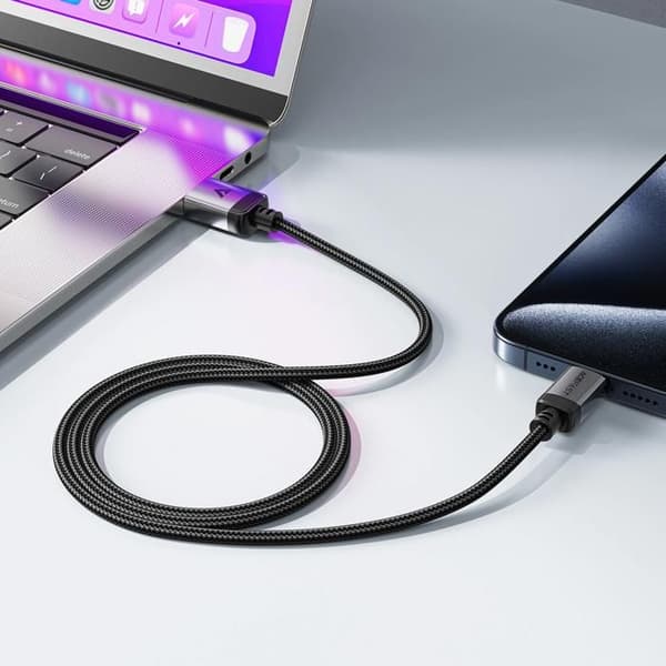 USB-kabel - ACEFAST - C20-04 - USB-A/USB-C - 3 A - 1,2 m Svart