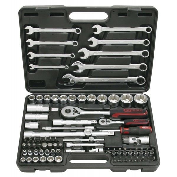 KSTOOLS 82 st uttagssats - F6 1/4'' - 1/2'' - CHROMEmatta