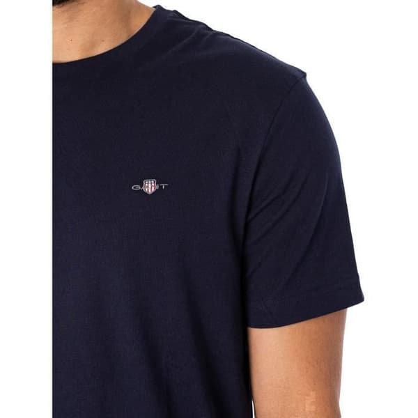 T-shirt Regular Med Shield - GANT Blå S