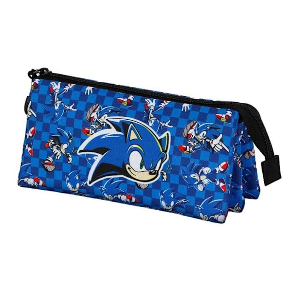 Trousse Triple - Sonic Action - Blå - One Size Blå