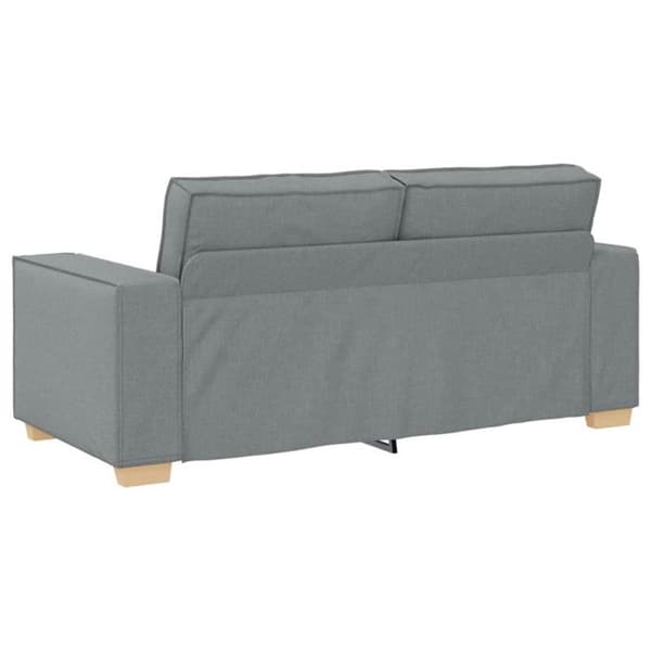 Soffa 2 platser Ljusgrå 140 cm Tyg