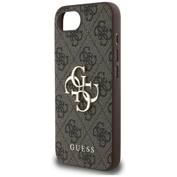 Coque Guess Hardcase 4G Big Logo för iPhone 16e - Brun Brun