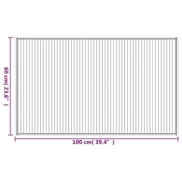 vidaXL Mörkbrun rektangulär matta 60x100 cm bambu 376833