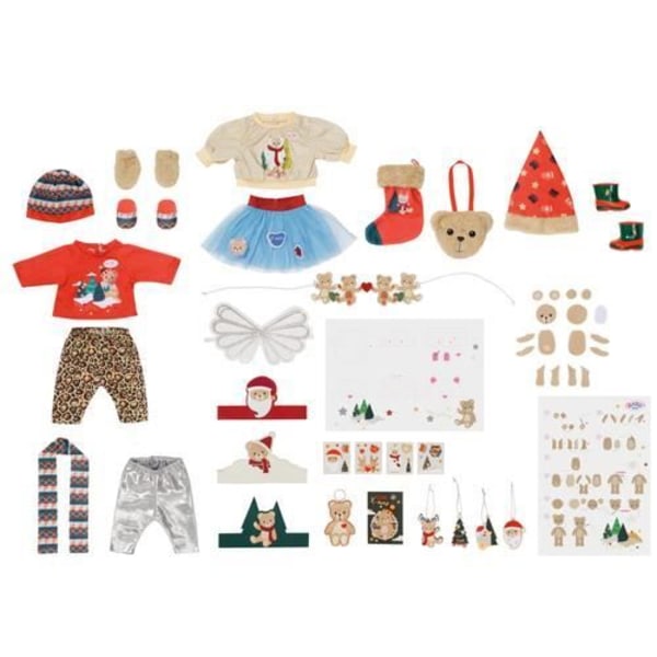 Adventskalender - ZAPF CREATION - BABY BORN - 43 cm - Fällbar - Tillbehör för docka Flerfärgad