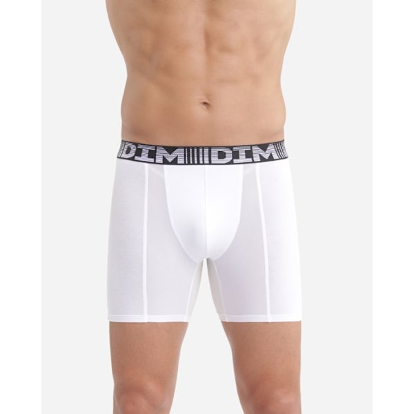 Boxers Långa - Dim 3D Flex Air - Pack om 2 - Bomull - Svart - Optimal Komfort Vitt stål/vit 6