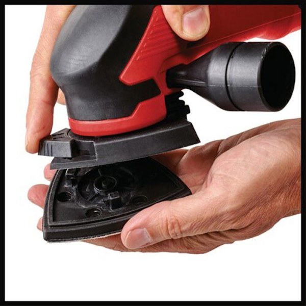 Einhell Delta Slipmaskin TC-DS 20 E (dammsugaradapter 36 mm och 9 slippapper) Röd