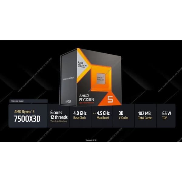 Processor - AMD - Ryzen 5 - 7500X3D