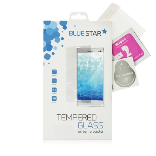 Skyddsglas - Blue Star - SAM A6 2018 - Härdat glas 9H - Repbeständigt - 0,3 mm