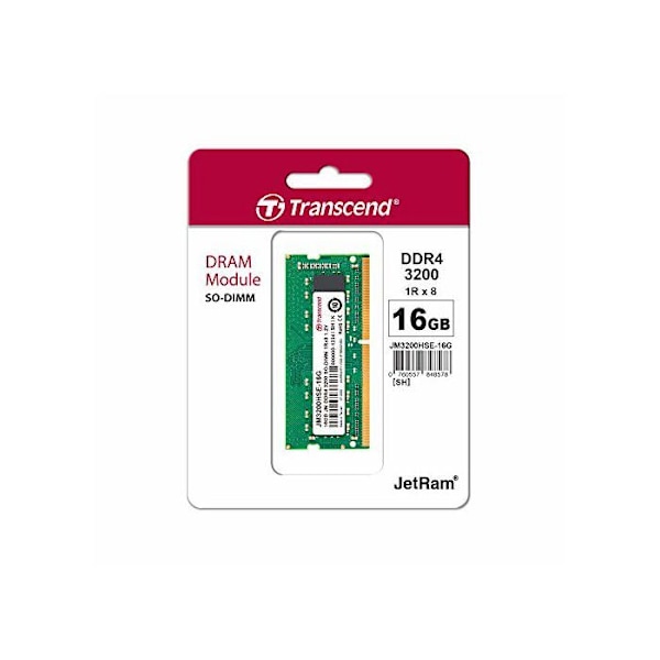 Transcend JM3200HSB-16G 16GB minnesmodul för bärbar dator 1 x 16GB RAM DDR4 3200MHz CL22