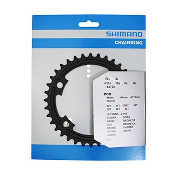 SHIMANO 105 R7000 11V VÄGKEDJING 4BRA 36T INNER. noir