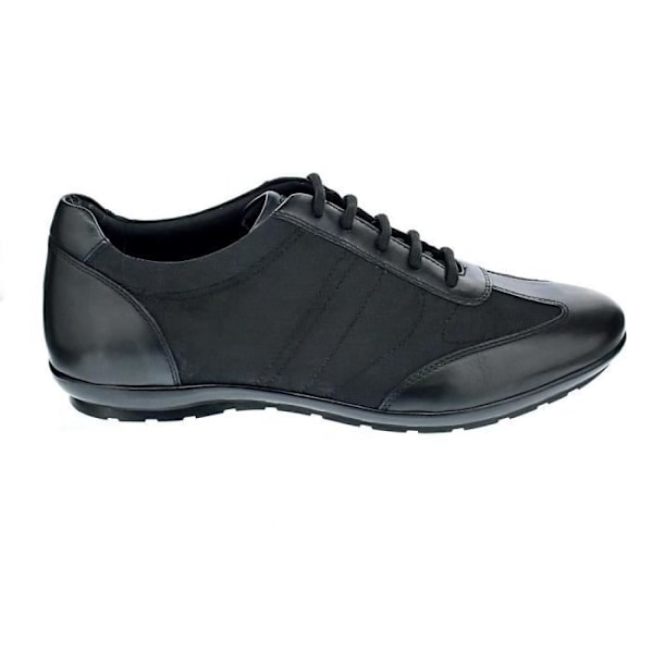 Geox Symbol Läder Sneaker - Herr - Svart - Platta snören - Exceptionell komfort Svart 44