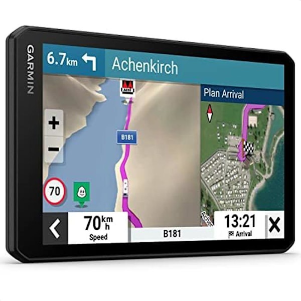 GPS för husbilar - GARMIN - CamperCam 795 - Inbyggd Dash Cam - DAB Trafikinfo - Svart Svart