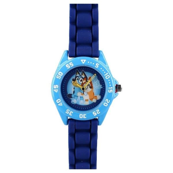 Barnklocka - VADOBAG - Bluey Time - Blå - Armband i PVC - Sprutsäker blå