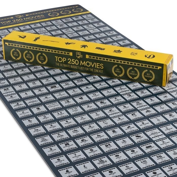 Top 250 Movie Bucket List Scratch Map XXL Scratch Poster