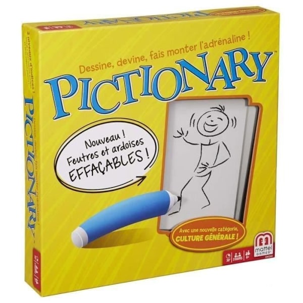 Mattel Games - Pictionary - Brädspel - Ålder 8 och uppåt DKD50 Gul