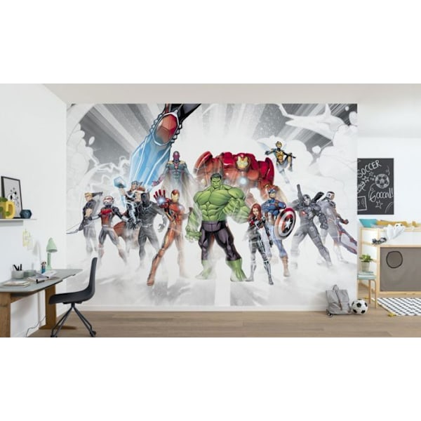 panorama tapet fototapet Avengers förenar flerfärgad - 368 x 254 cm - 612213 flerfärgad flerfärgad