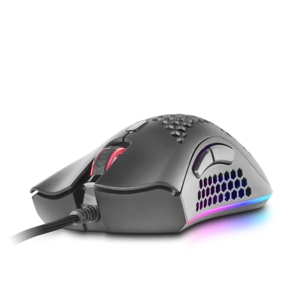 Souris Gamer - Mars Gaming - MMEX Noir - 32K DPI - RGB - Feather Paracord-kabel Svart