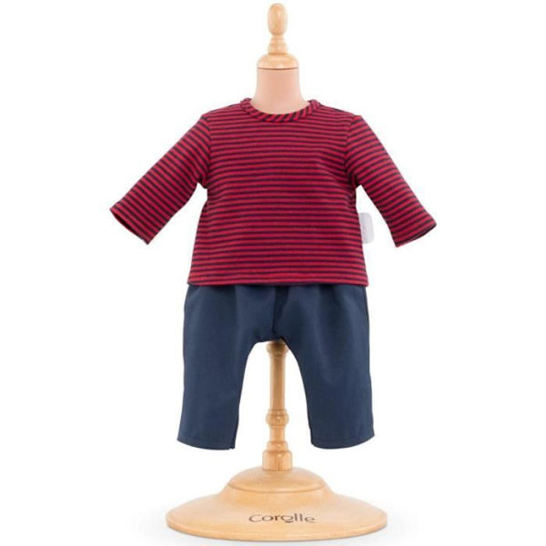 COROLLE - Sailor and Trousers Set för 30cm babydockor - Från 18 månader Blått och rött