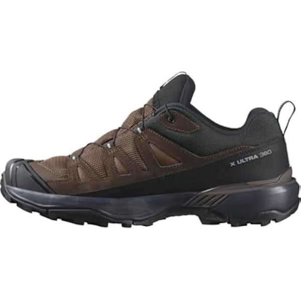 Salomon X Ultra 360 Läder Gore-Tex Vattentäta Vandringsskor för Män Stabilitet Grepp Skydd För Alla Väderförhållanden Mörk Jord Delicioso Hajskinn 43 1/3