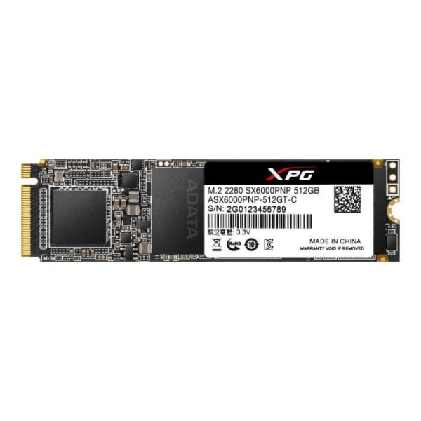 ADATA XPG SX6000 Pro 512GB intern M.2 2280 PCI Express 3.0 x4 (NVMe) Solid State Drive