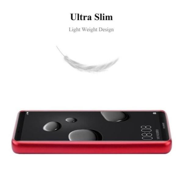 Cadorabo Fodral fungerar med Huawei MATE 10 PRO i METALLIC RED - Stötsäker och reptålig TPU silikonhölje - Ultra Slim