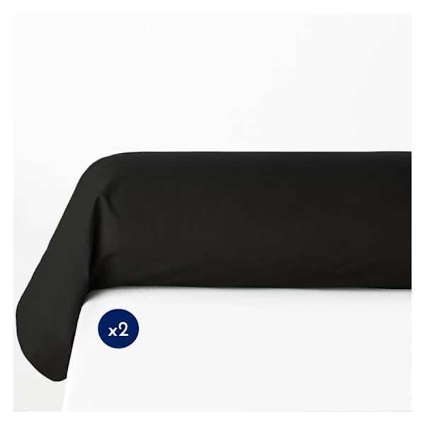 Sängkläder för kudda - HOME LINGE PASSION - Grunder - 100% bomull - Svart - 85x185 cm Svart