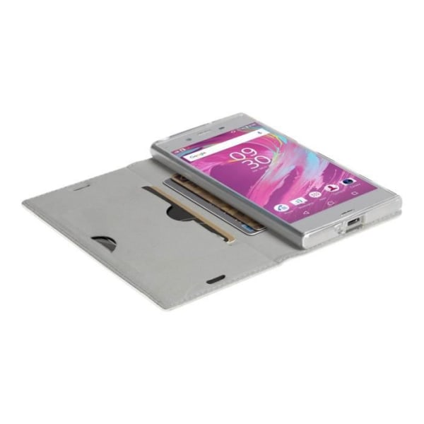 Krusell Malmö 4 Card FolioCase - Mobiltelefon flip-fodral - syntetiskt - vit - till Sony XPERIA XA1
