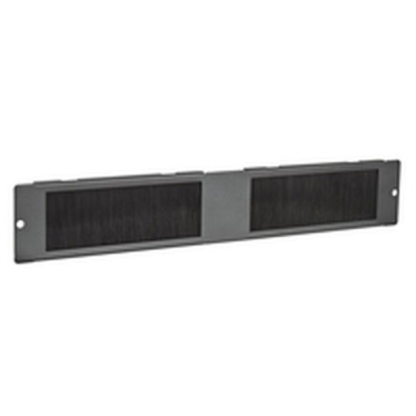 Rack - V7 racktillbehör - RMWCBRUSHACCS - Rack-Platte mit Bürsten-Durchführung - Svart - 2U - 48,3 cm (19'') ()