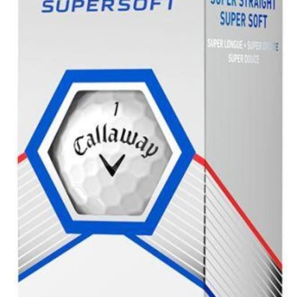 Box med 12 Callaway Supersoft White Golfbollar