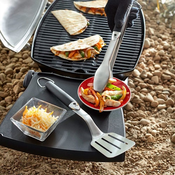 Grillredskapssats - WEBER - Premium - Kompakt - Rostfritt stål Svart