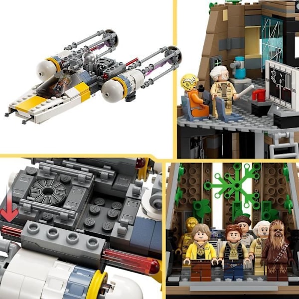 LEGO® Star Wars 75365 rebellbas Yavin 4 leksak med 10 minifigurer inklusive Luke Skywalker, prinsessan Leia kastanj