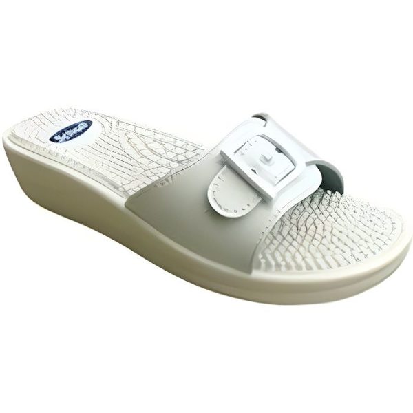 Scholl Mules Comfort Shoes New Massage White - Storlek 40 Vit