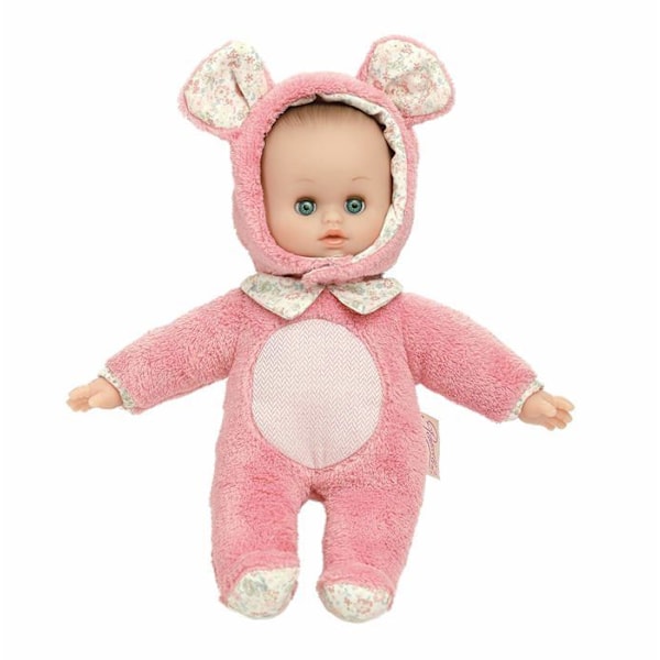 Babybadare - Petit Collin - Anibabies 28 cm 'mus' - Leksak för barn från 9 månader till 5 år - Rosa Rosa