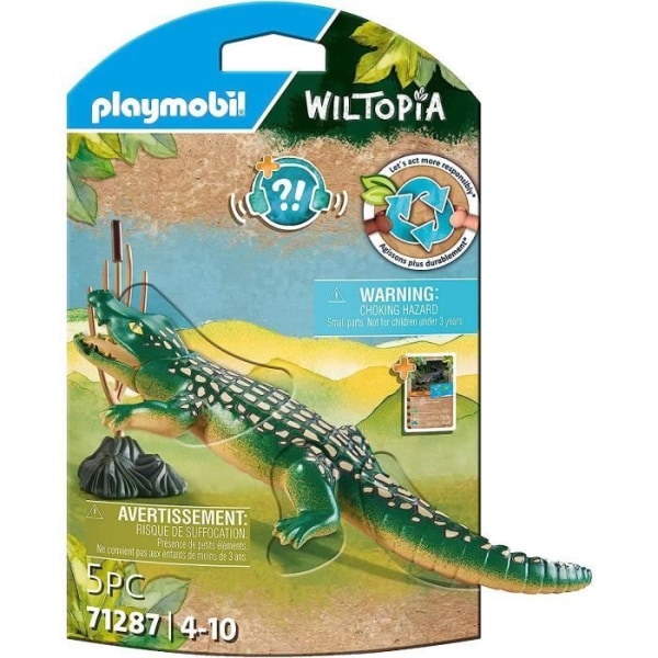 PLAYMOBIL - Wiltopia - Alligator - Flerfärgad - 4 år gammal - Barn - Blå