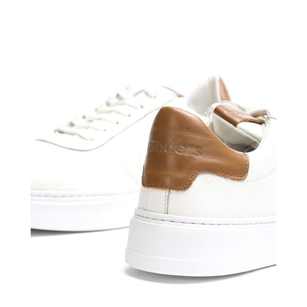 GRAVERADE LÄDERSNEAKERS WONDERS CB-3920 Vit 44
