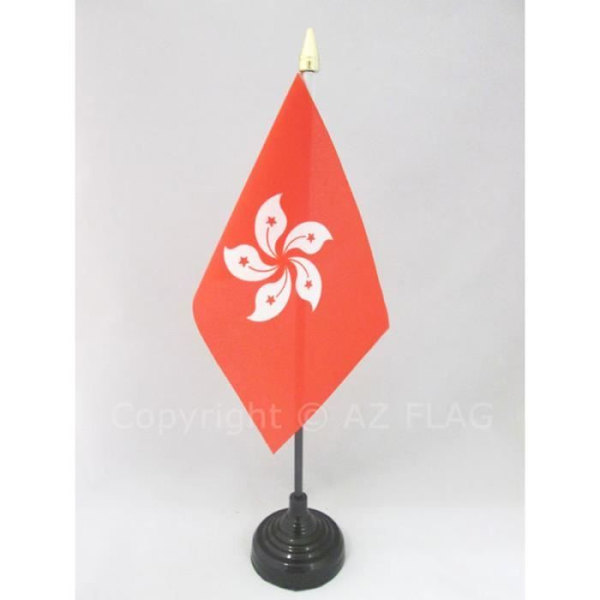 Hong Kong Bordsflagga 15x10cm - hongkongers guldspets