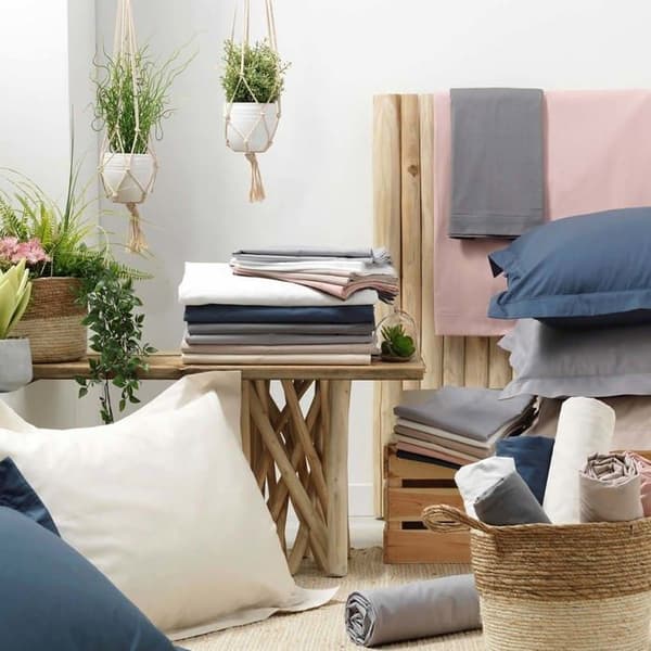 Kuddfodral - PROMO LINGE - LIA - Percale av bomull 78trådar - 185 x 85 cm - Vit Vit