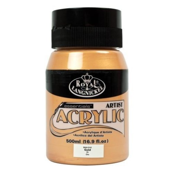 Akrylfärg - Royal & Langnickel - Essentials - Guld - 500 mL - Blandad gyllene