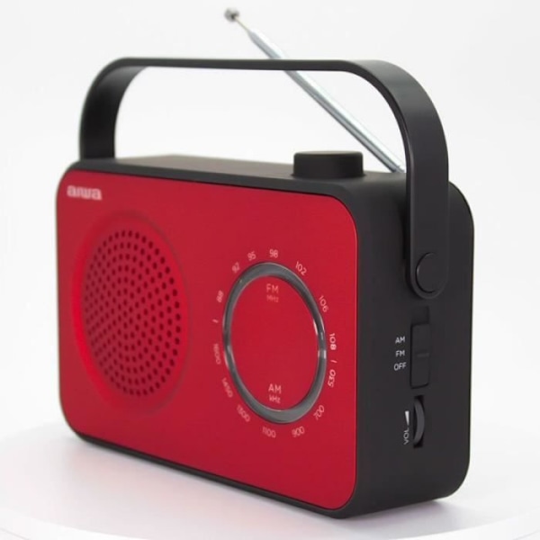 Bärbar radio - Aiwa - R190RD - Röd - AM/FM - 2 års garanti Röd