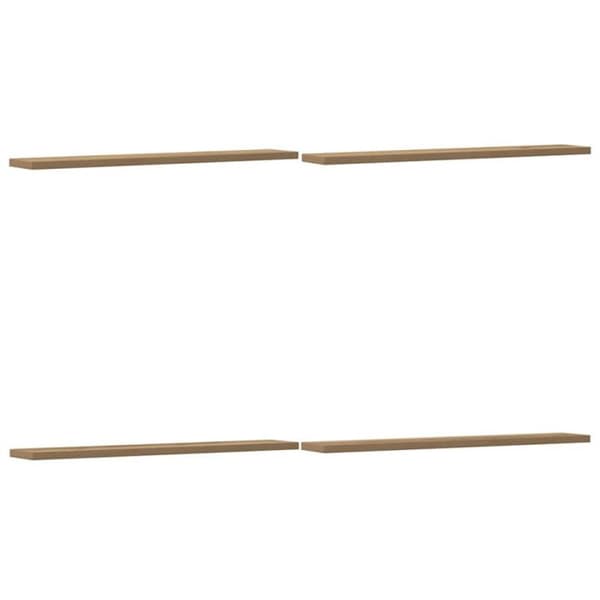 Bibliotekspanel 4 st ek hantverk 60x10x1,5 cm